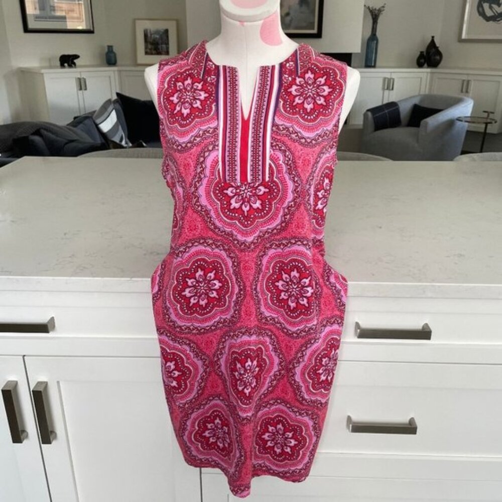 Coolibar Sun Protection You Wear Oceanside Tank Dress UPF  50 Red   Pink Sz S